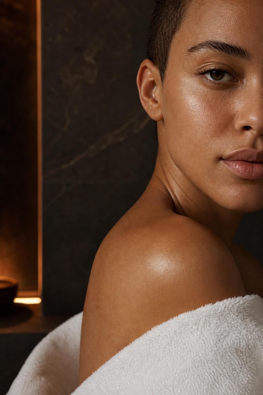 Editorial skin quality and longevity beauty visual