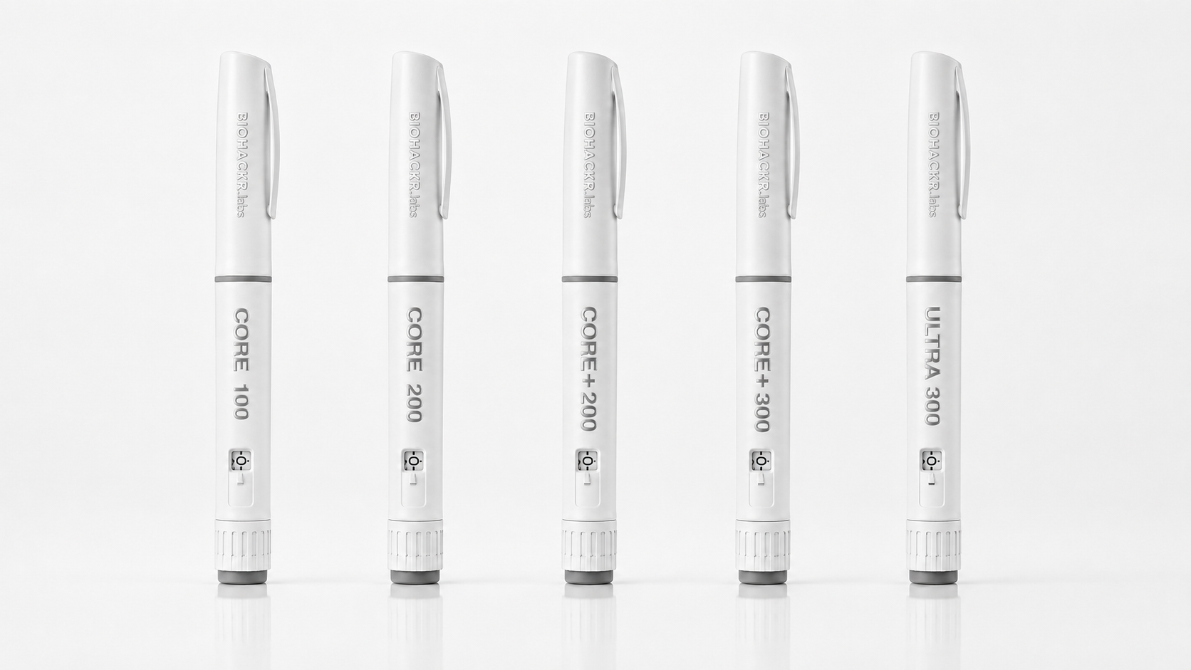 Biohackr.Labs CORE, CORE+ and ULTRA male performance pen range