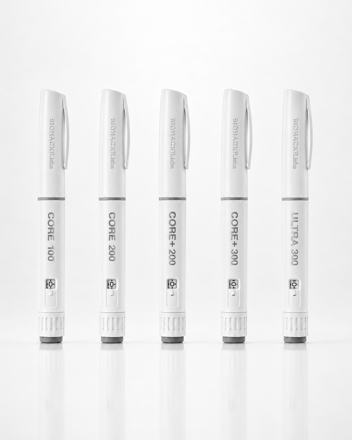 Biohackr.Labs CORE, CORE+ and ULTRA male performance pen range