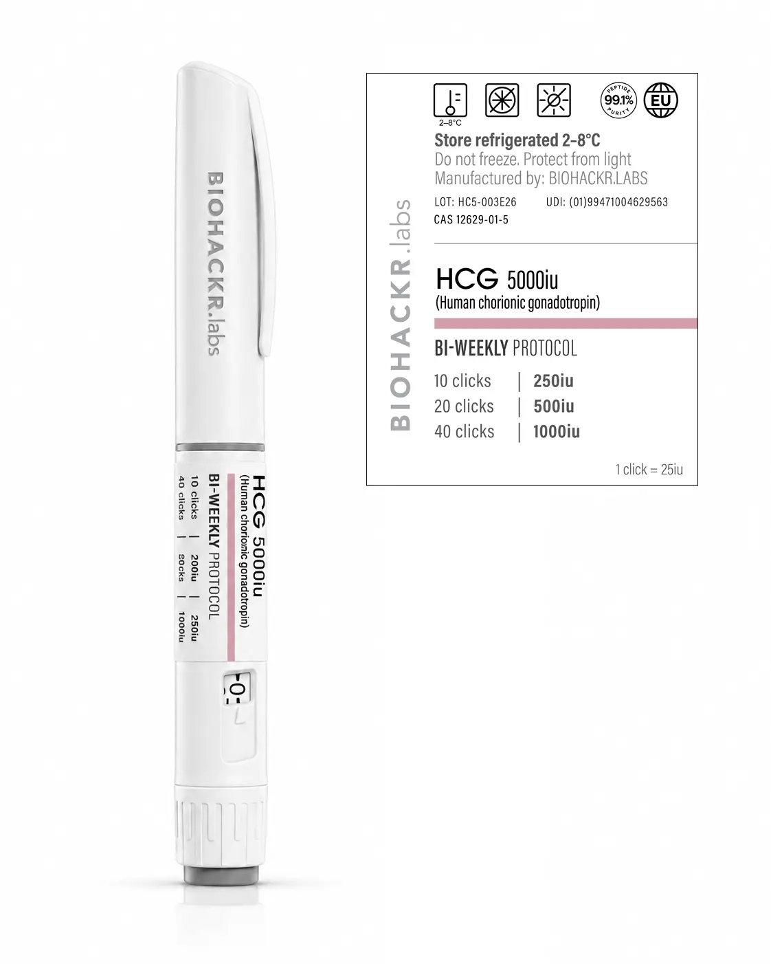 HCG Pen — label view