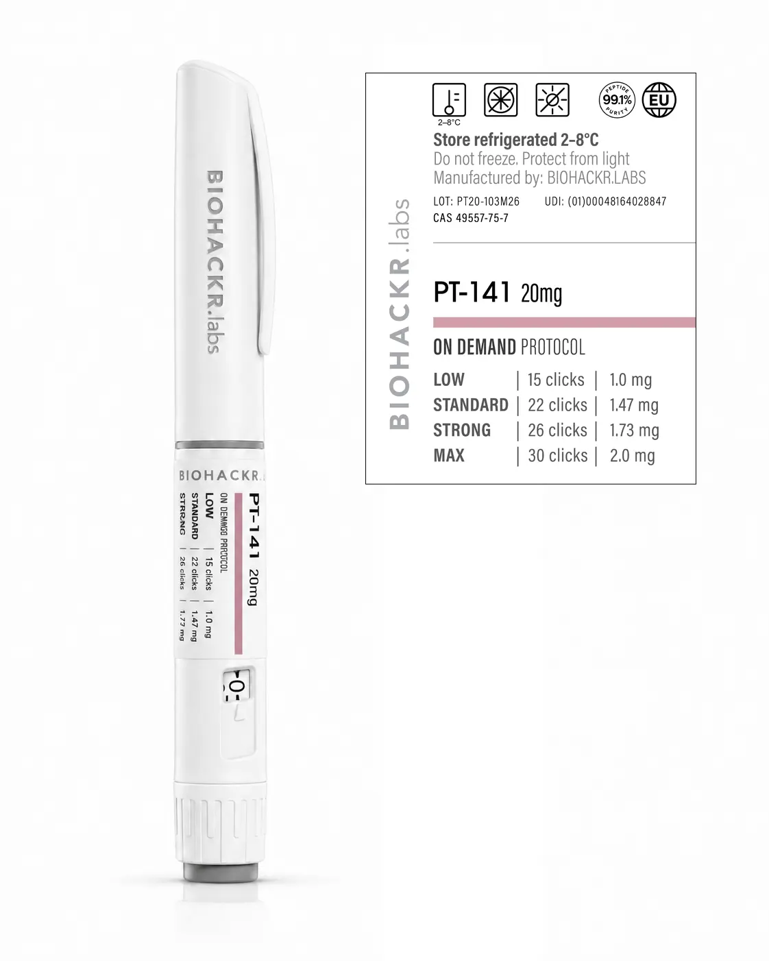 PT-141 Performance Pen — label view