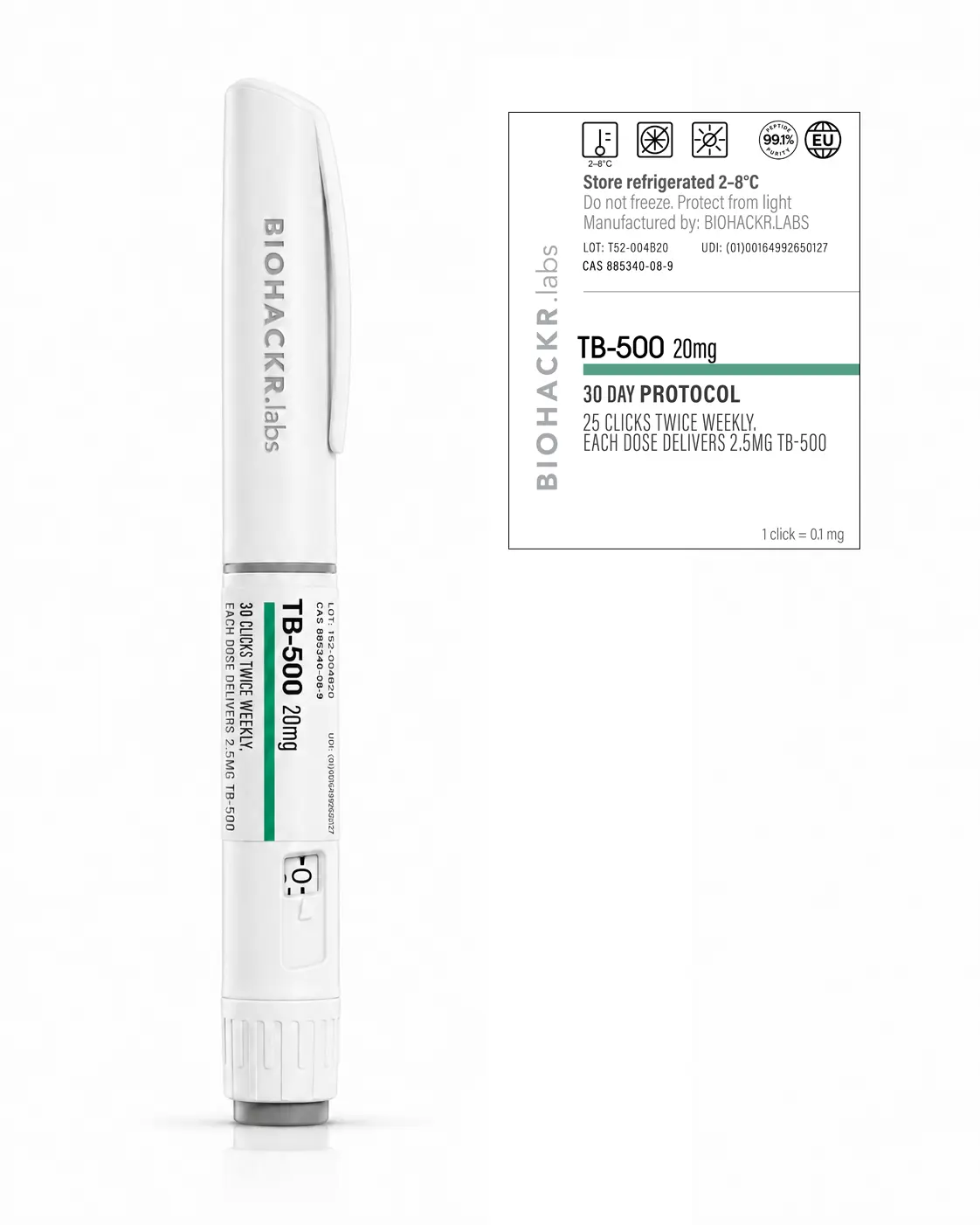 TB-500 20mg Pen — label view