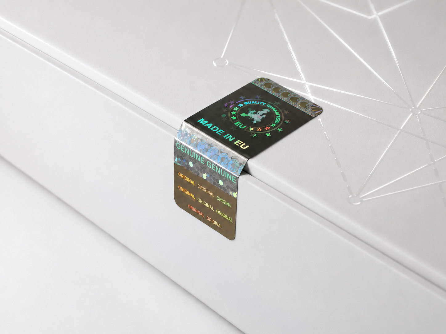 Made in EU — Quality Guaranteed authenticity seal on Biohackr.Labs packaging