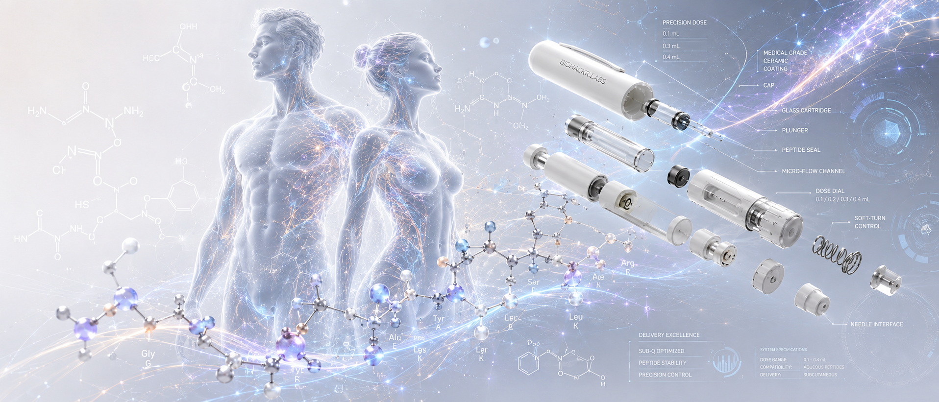 Biohackr.Labs precision pen — engineered delivery technology